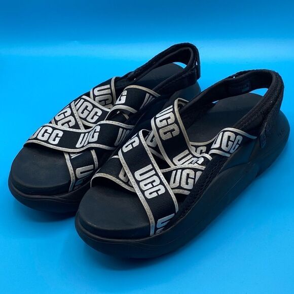 UGG Shoes - UGG LA Cloud Sandals Black/White